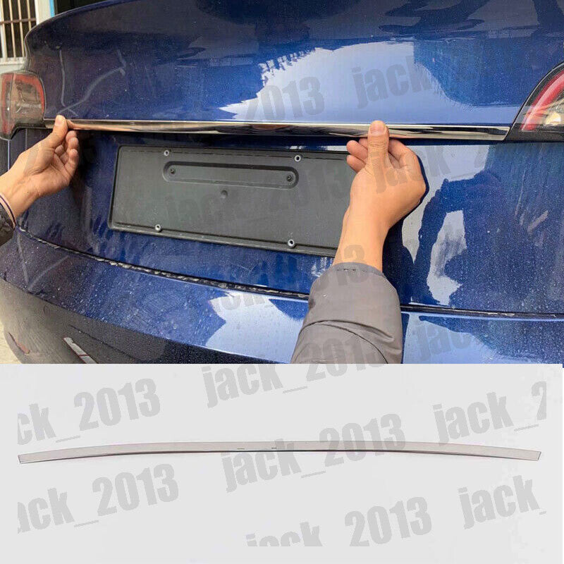 for Tesla Model 3 2018-23 Steel Car Exterior Rear Tailgate Trunk Lid Cover Trim