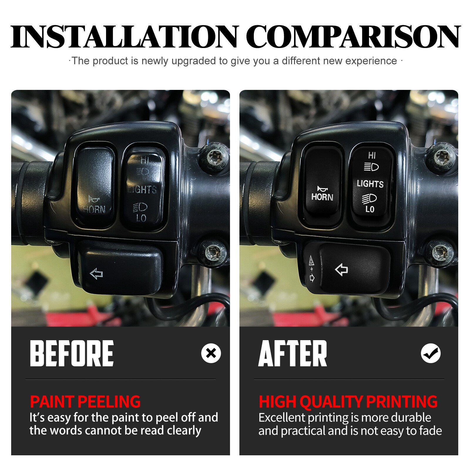 10x Black Replacement Switch Button Cap for Harley Touring Softail Dyna 96-13