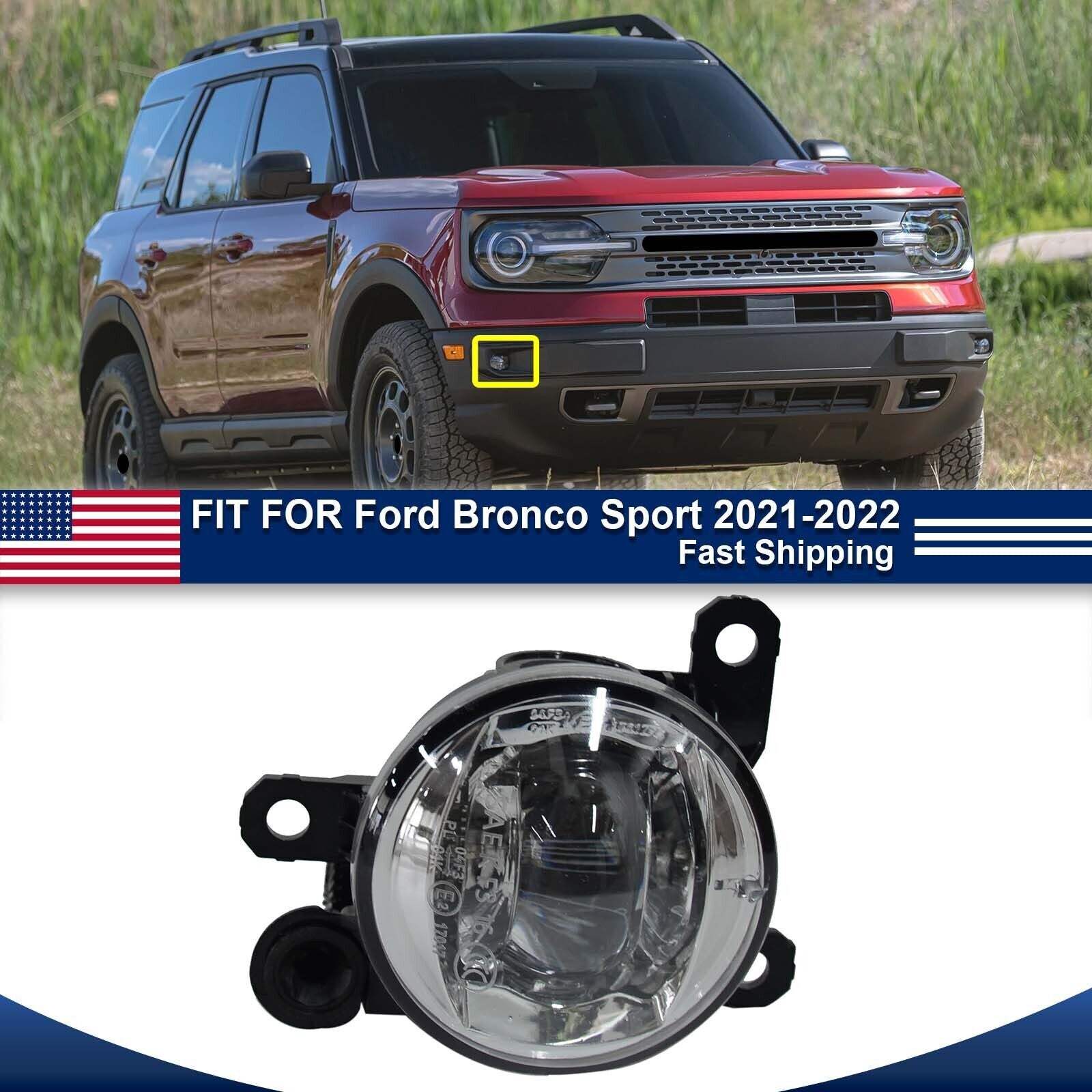 for Ford Bronco Sport 2021-2022 Front LED Fog Light Bumper Lamp Right Passenger