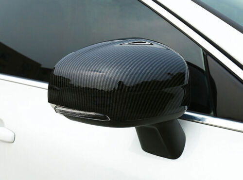 Carbon Fiber pattern Rearview Side Mirrors Cover Trims for Volvo XC90 2016-2024