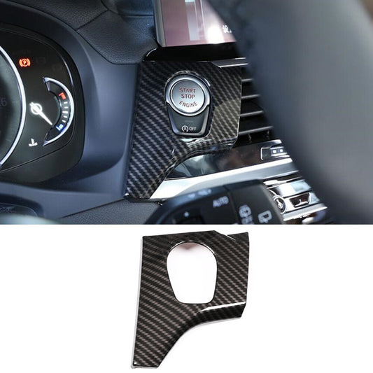 Fit for BMW X3 G01 X4 G02 2018-22 Engine Start Stop Button Trim ABS Carbon Fiber
