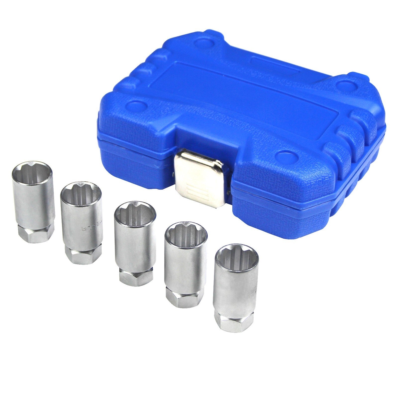 5-Piece Wheel Lock Nut Key Removal Kit with Key Removal Sleeve for Tesla XS 3