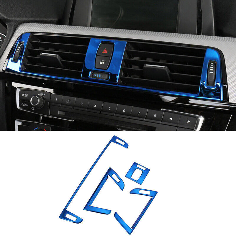 Central Console for BMW 3 4 Series GT 2013-2019 Air Outlet Vent Trim Blue Steel