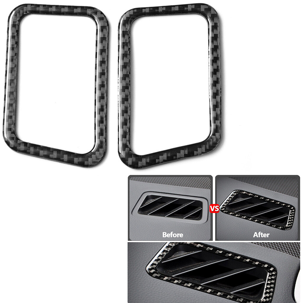 Carbon Fiber Dashboard Air Vent Sticker Trim Fit for Subaru Forester 2013-18