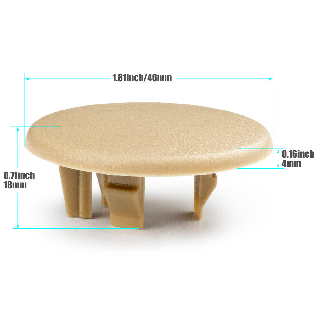 4-Piece Beige Rear Armrest for Seat Bolt Covers for Cadillac for Escalade and for Chevrolet 1500