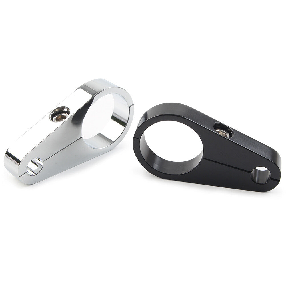 1.25Motorcycle Handlebar Brake Clutch Cable Wire Clamp Holder for Harley Silver