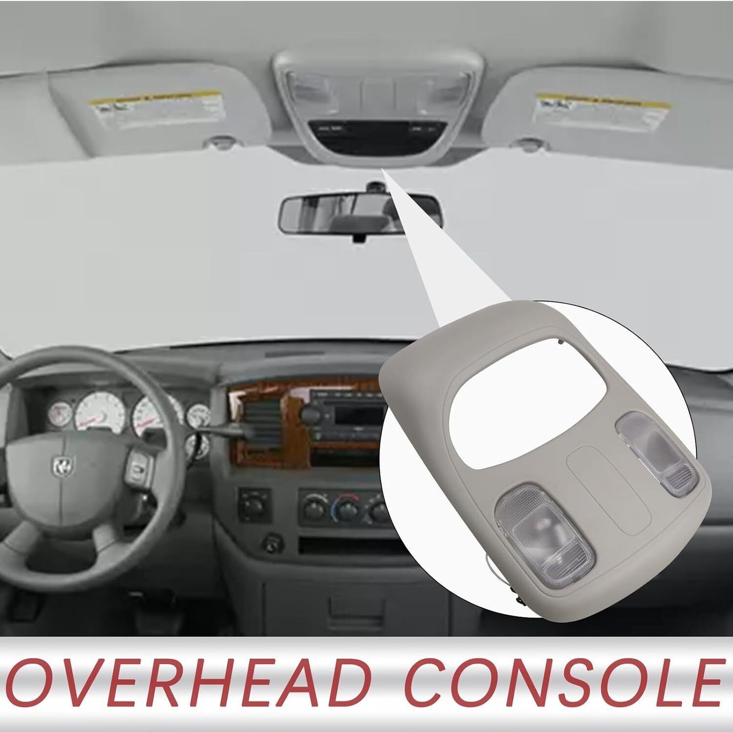 1DK78BD1AA For 2006-2009 for Ram 1500 2500 3500 Overhead Console Housing Assembly