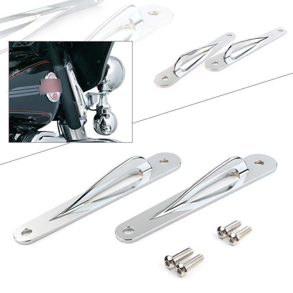 Chrome Custom Tie-Down Brackets Teardrop Fits for Harley Touring Ultra Limited FLHTK