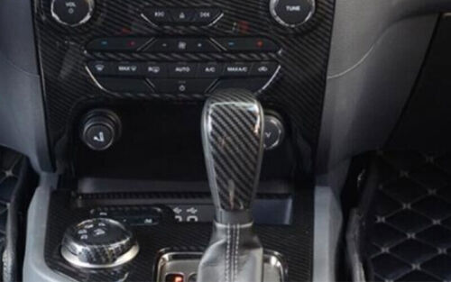 Carbon fiber console gear shift knife cover trim for Ford Ranger 2015 - 2022