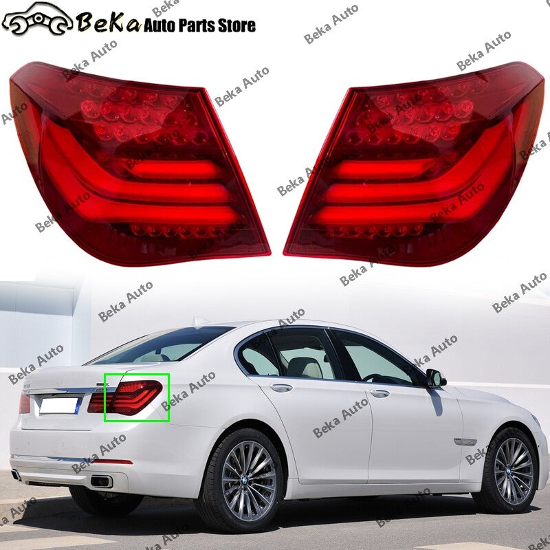 A pair of exterior taillights and rear brake lights suitable for BMW 7 Series F01 F02 2013 - 2015 LHRH.