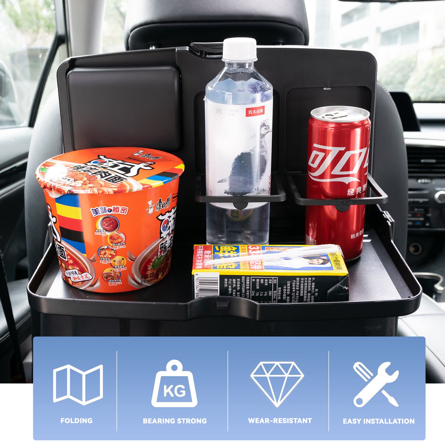 Car rear for seat table folding table for car rear for seat organizer folding tray new