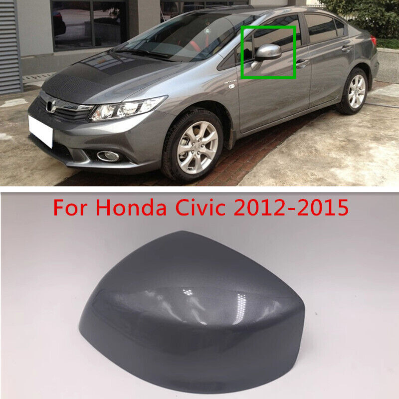 Dark silver Left Mirror Cover for Honda for Civic 2012-15 Rearview Mirror Shell Cap