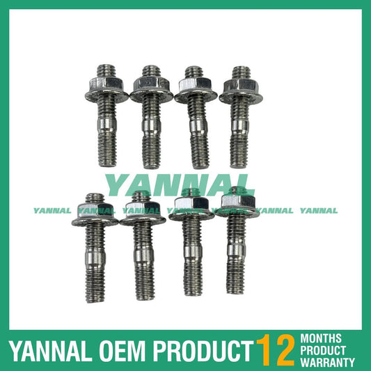 Part number 012109235 Exhaust manifold studs for Kubota V1505 engines.