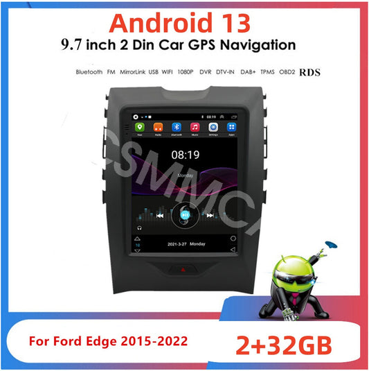 9.7 Car Stereo Radio For Carplay Fit For 2015-2022 for Ford Edge GPS Android 13