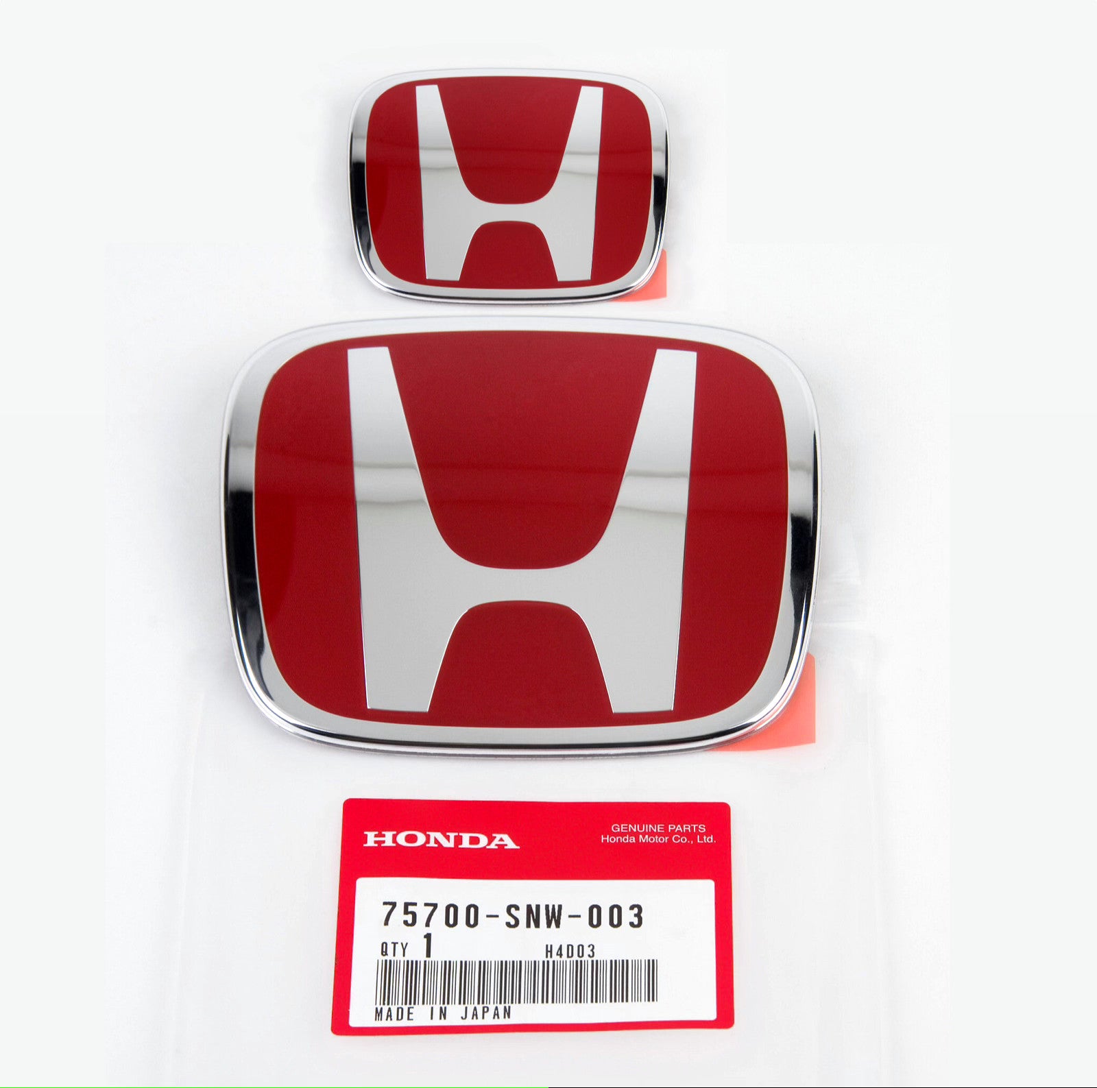 FIT RACING Red H Emblem Front  Rear For 06-15 for HONDA for CIVIC SEDAN EX LX SI
