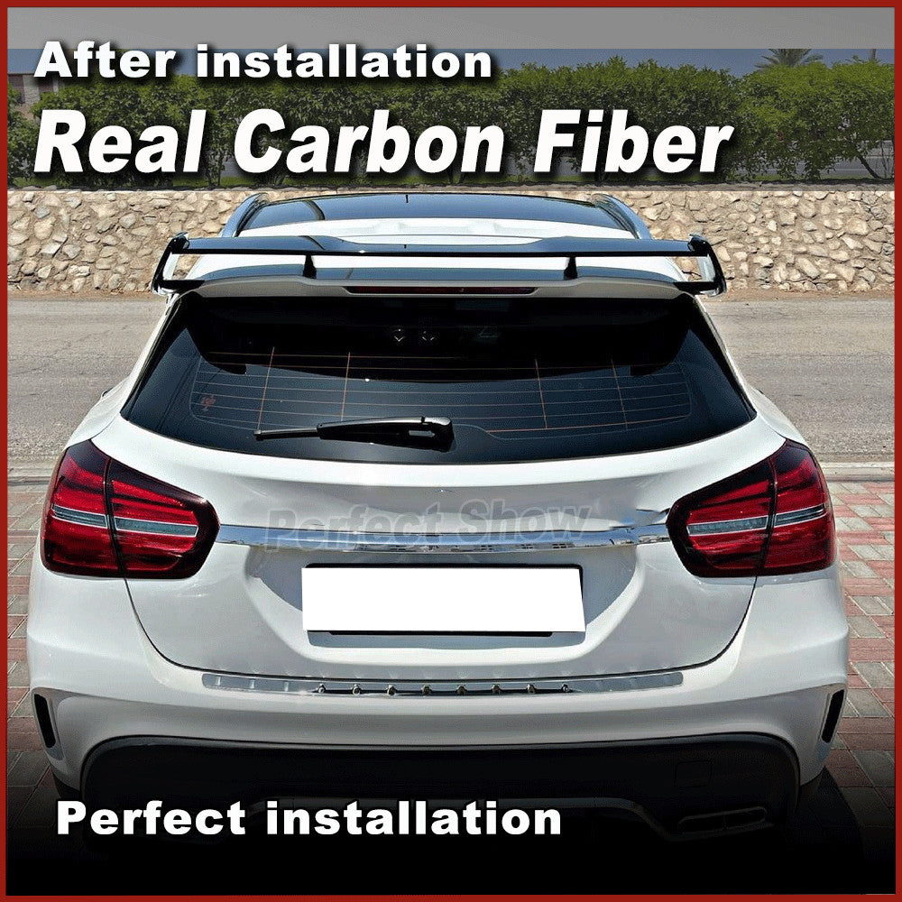 REAL CARBON Rear Roof Window Spoiler Fit for Benz X156 GLA200 GLA250 GLA45