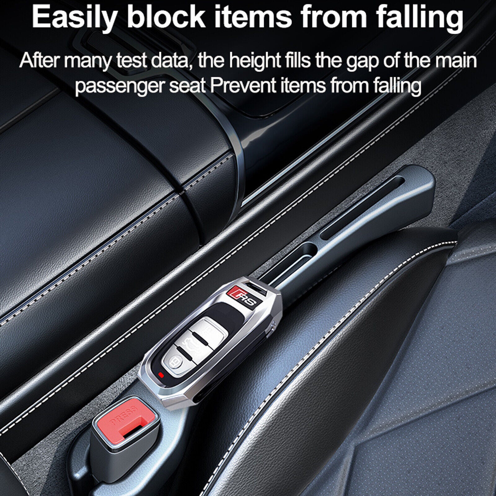 2Pcs Car for Seat Gap Filler Side Seam Plug StripLeak-proof Filling for Seat Gap Brown