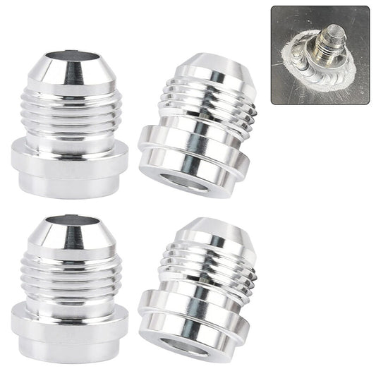 4Pcs AN8 -8AN Male Billet Steel Weld On Fitting/Adapter 6061-T6 Aluminum Alloy