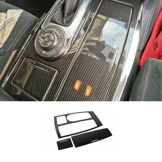 for Nissan Armada Y62 17-20 Gear Shift Panel Carbon Fiber Central Console Trim