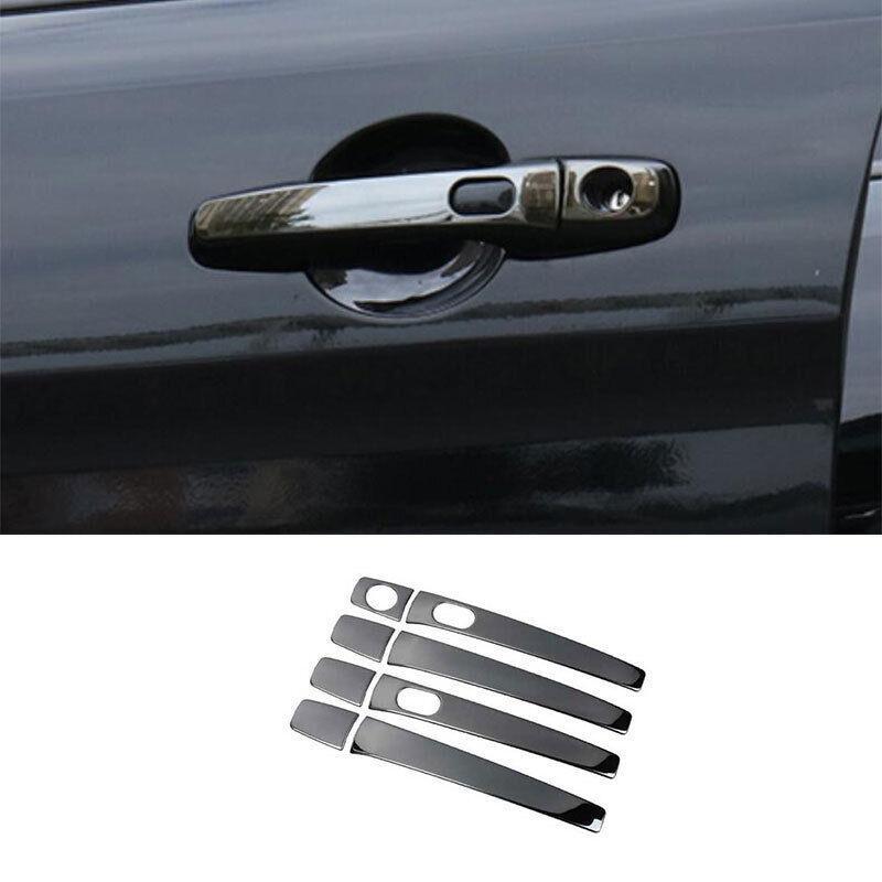 Side for Smart Door Handle Cover Trim 8PCS for Ford Explorer 2016-2019 Black Steel