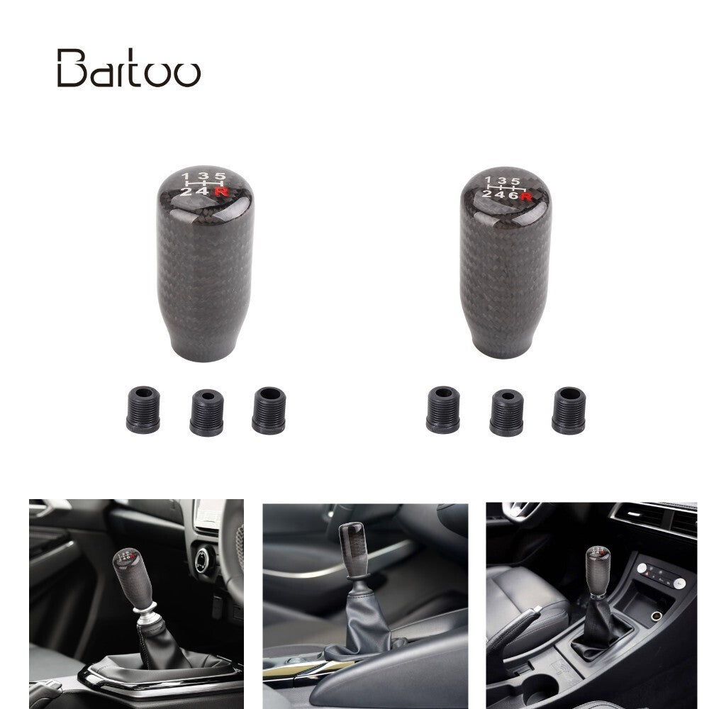 JDM Aluminum Manual Transmision Stick Shifter Carbon Fiber Shift Knob 5/6 Speed