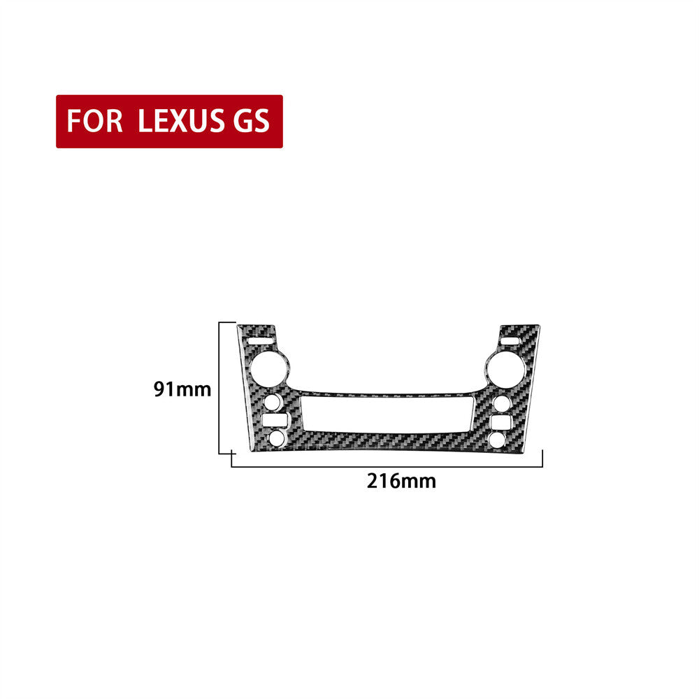Fit For Luxus GS 2006-11 Carbon Fiber Interior CD Panel Switch Button Panel Trim
