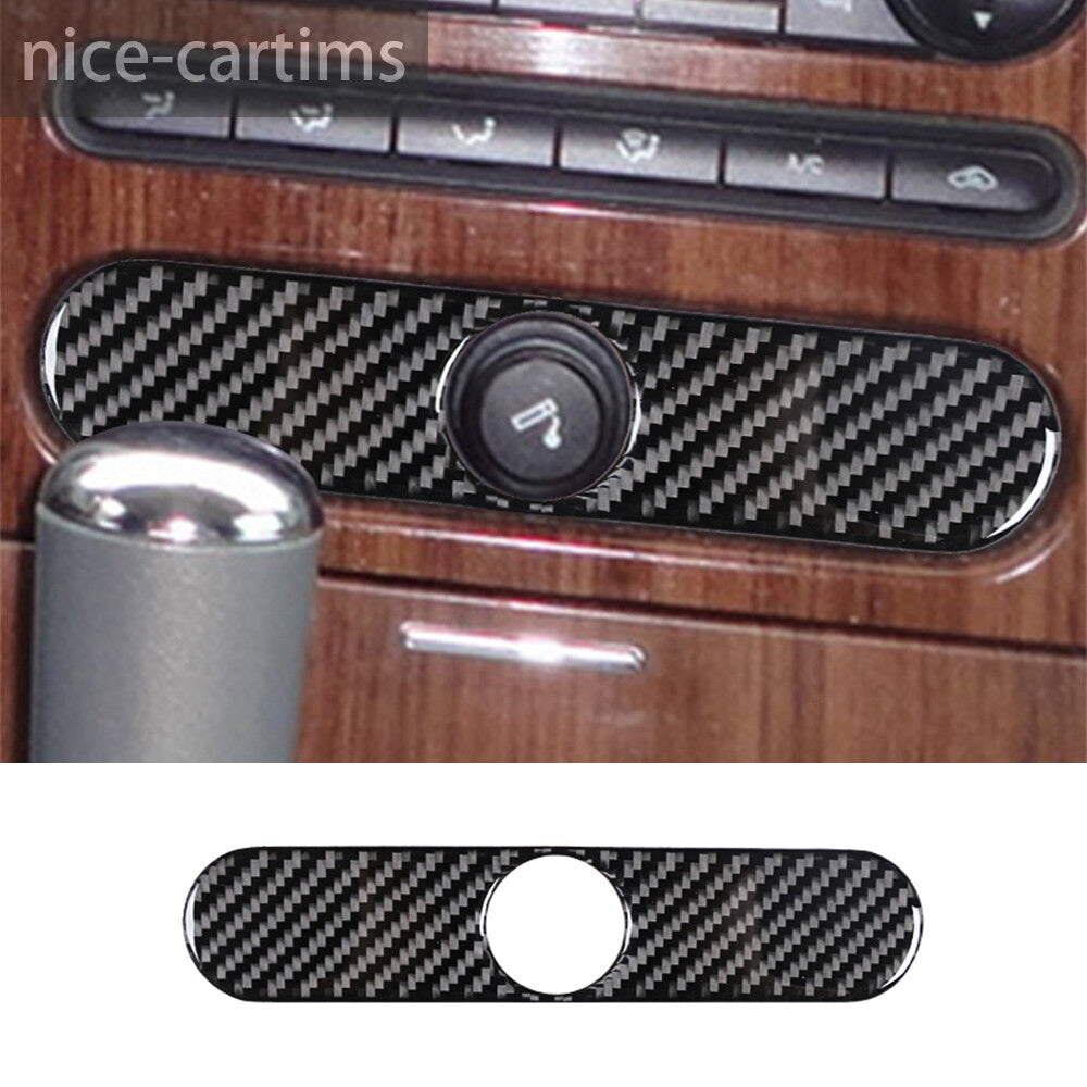 Carbon Fiber Center Cigarette Lighter Panel Cover for Ford F-150 FX4 2004-2008 A
