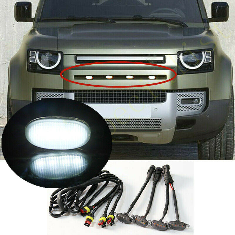 Smoke Front Grille LED Light Style DRL for Land Rover for Defender 2020-2023