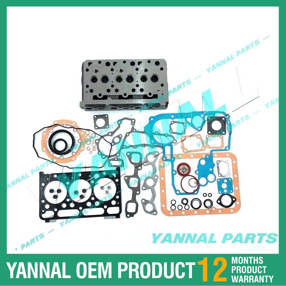new D1703 cylinder head with full head gasket for Kubota Bobcat engines.