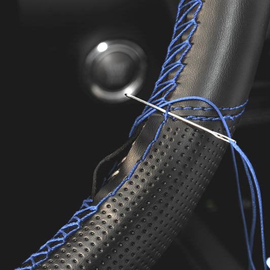 Steering wheel cover steering wheel cover steering wheel protector real UFL leather black ? 37-38CM DIY
