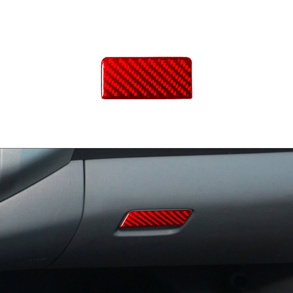 Red Glove Box Switch Trim Decoration Carbon Fiber for Toyota Tacoma 2012-2015