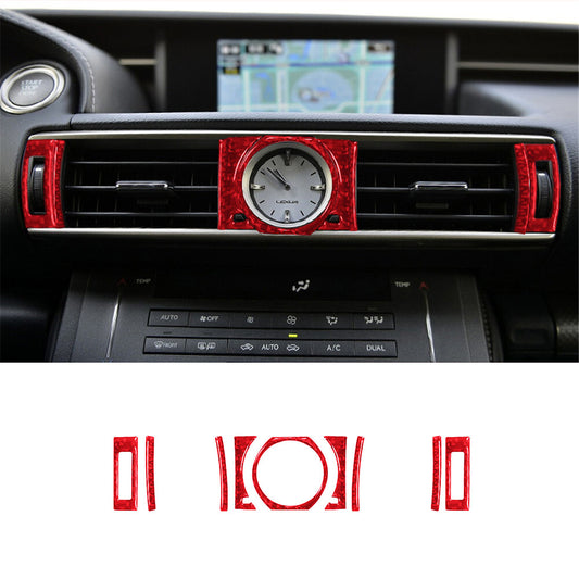 9X Red Carbon Fiber Center Vent Outer Trim for Lexus RC300 350 200T 2015-2020
