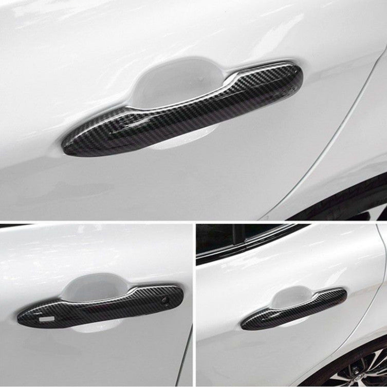 ABS Carbon Fiber Door Handle Cover Trim for Toyota for Camry XV 70 for Corolla 2017-2021