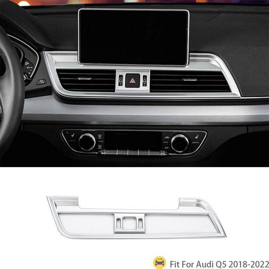 for Audi Q5 2018-24 ABS Matte Silver Inner Central Console Air Outlet Vent Trim
