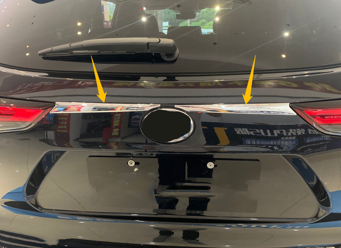 2X Chrome Rear Door Trunk Lid Strips Cover Trim for Toyota Highlander 2020-2023