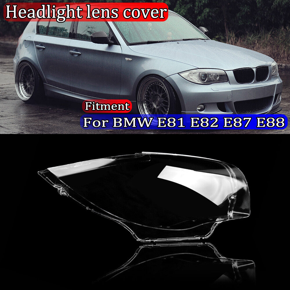 Headlight lens cover for BMW E81, E82, E87, E88, and 1 Series 2003-2011