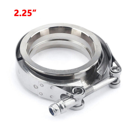 2.25 inch Stainless Steel V-Band Clamp Mild Steel Flange for Exhaust Downpipe