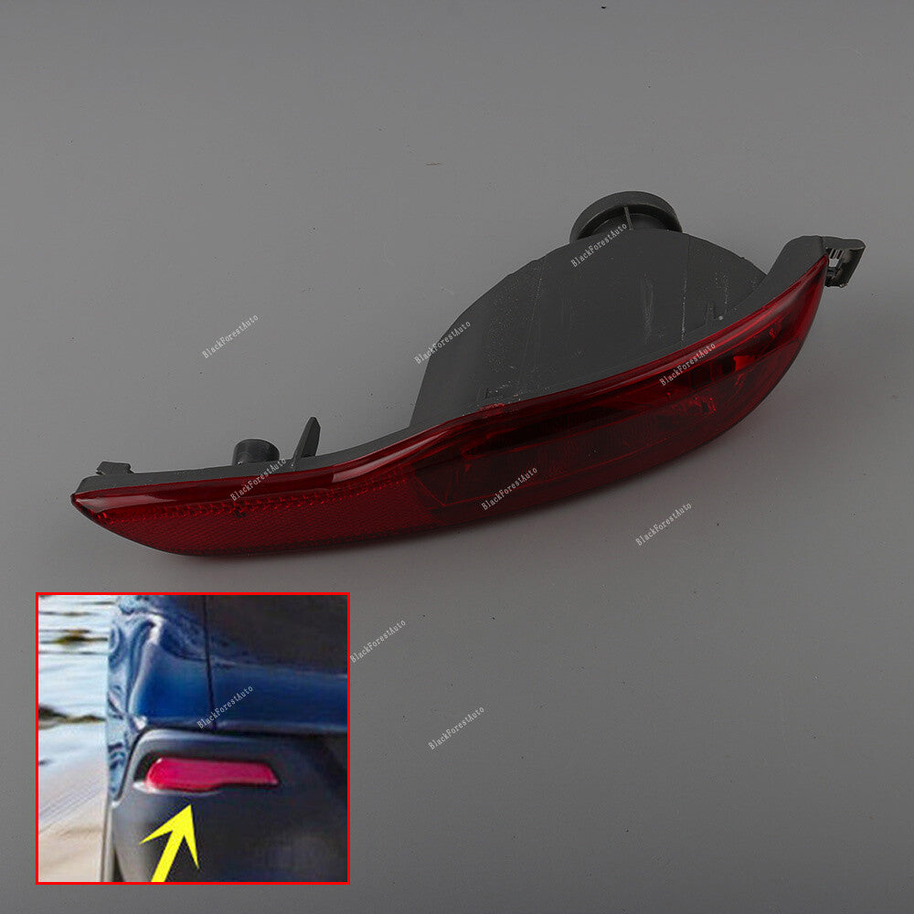Left Rear Bumper Brake Fog Light Reflector Lamp Cover for Jeep Cherokee 2014-18