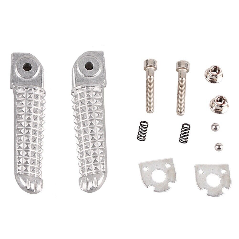 Rider Rear Foot Pegs Footrests Footpegs Set for Yamaha YZF R6 2003 - 2011 Silver