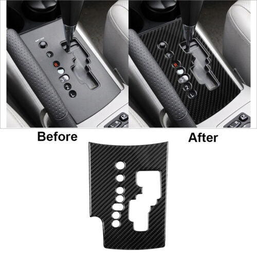 Soft Carbon Fiber Interior Gear Shift Panel Cover Trim for Toyota RAV4 2006-2012