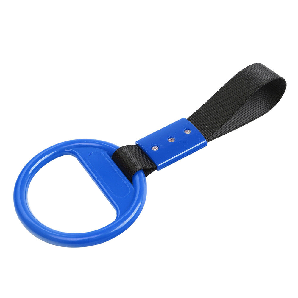 Round Ring Train Bus Handle Hand Strap Drift Charm Tools PVC Plastic Black+Blue
