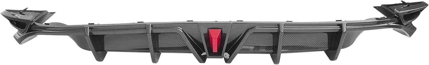 FOR 2018-2023 for TOYOTA for CAMRY LE XLE REAR BUMPER DIFFUSER W/ LED LIGHT CARBON FIBER