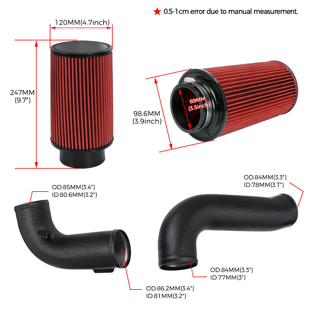 for BMW F30 228i 320i 328i 420i 428i 2.0T 12-16 Cold Air Intake Pipe System Kit