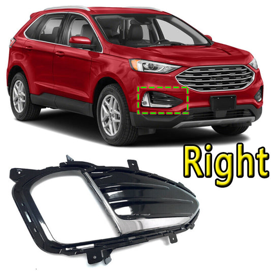 Front drive side bumper fog light cover frame for Ford Edge 2019 - 2022