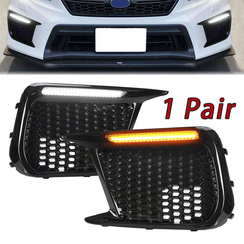 LHRH Sequential/Switch LED DRL Fog Light Bezel for 2018 and Later for Subaru WRX STIs