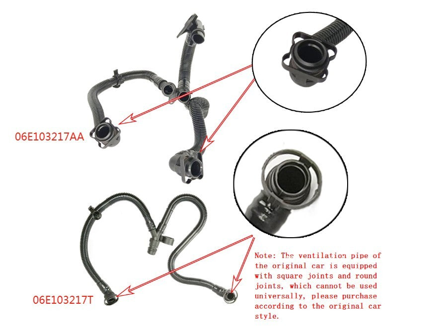PCV Ventilation Hose Assembly for Audi A4 A6 for A8 Q5 06E 103 217 T CALA BDX CCDA