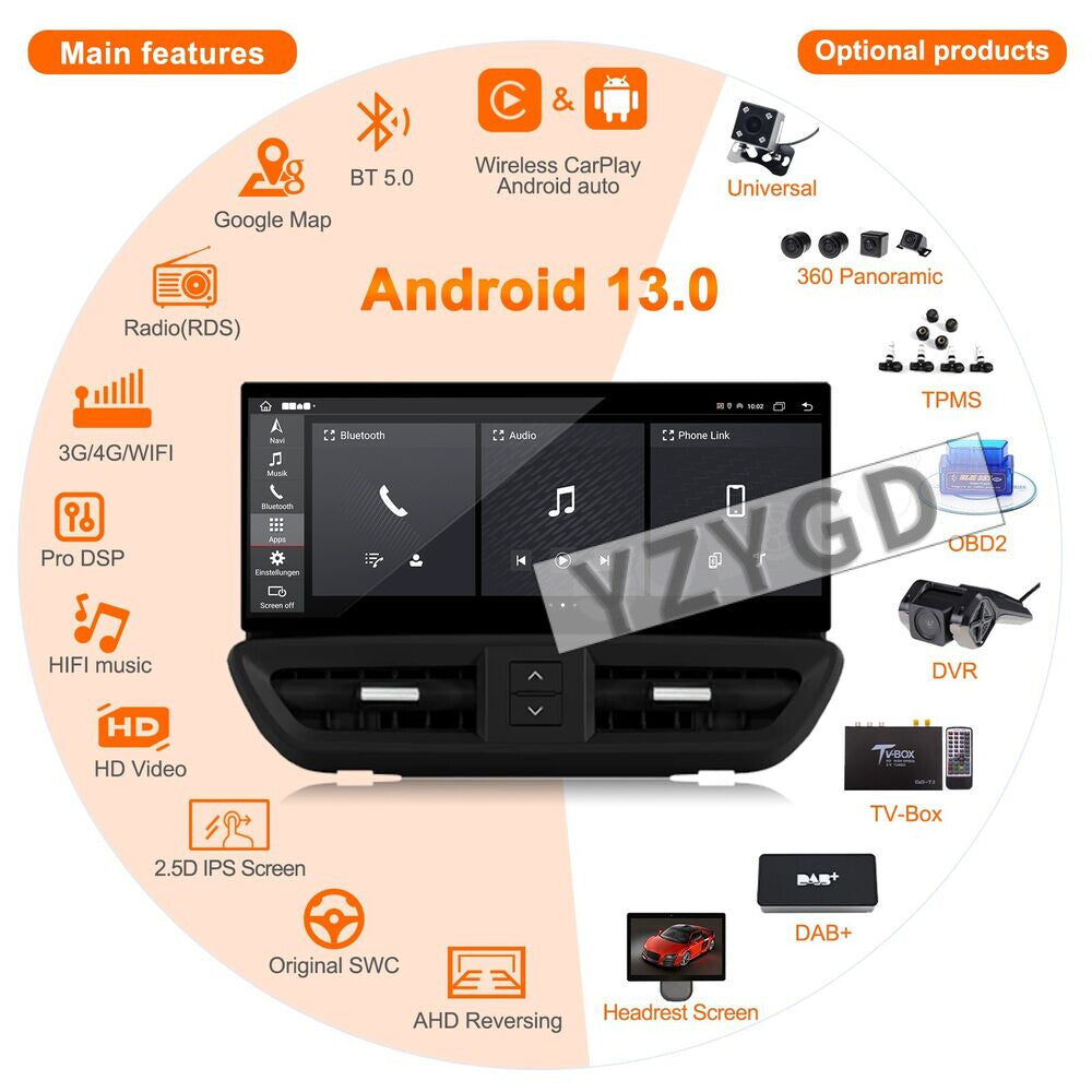 for Porsche for Cayenne 2010-2017 Android CarPlay Car Radio Receiver Screen 128GB