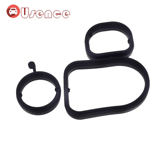 Engine Oil Cooler Gasket Black Set for Audi TT Quattro for VW Beetle for Jetta 07K117070
