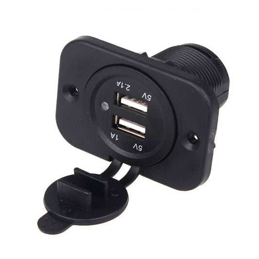 12V 24V Car Cigarette Lighter Socket Dual 3.1A USB Port Charger Power Outlet