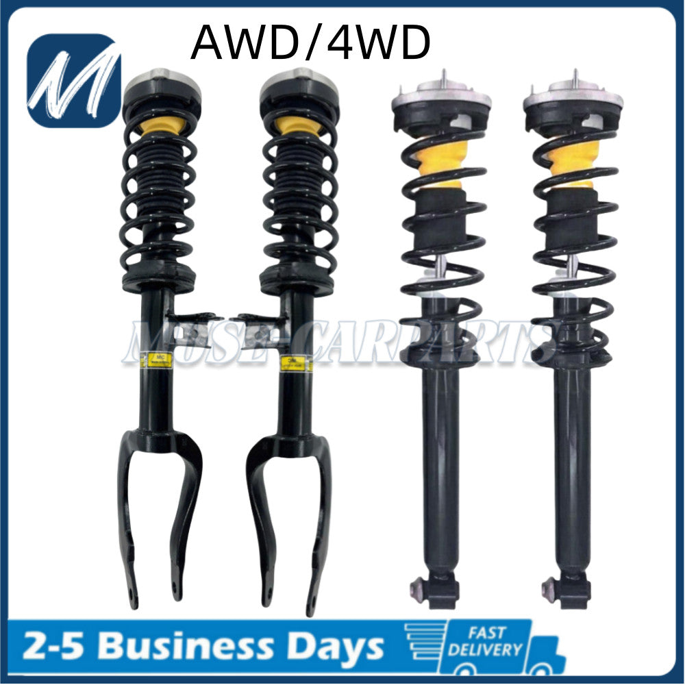 2X Front Shock Asorbers Struts Assys w/o Electric Fit for Jaguar XF RWD 2009-2015